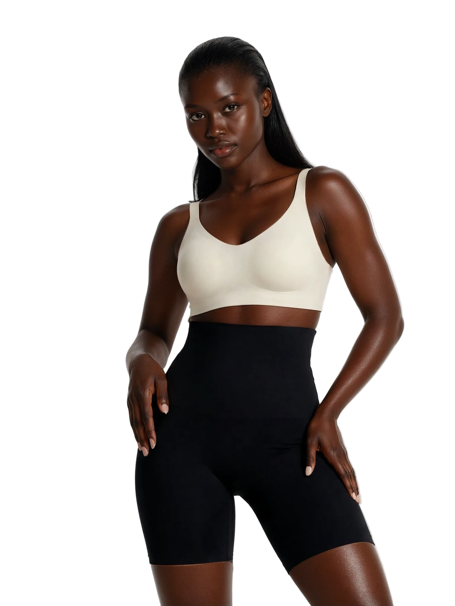 Sťahovacia šortka s vysokým pásom