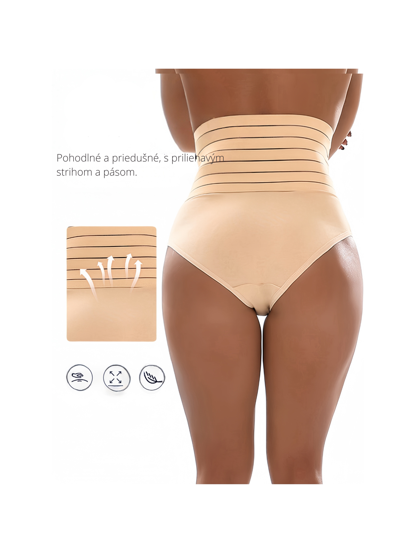 Sťahovacie nohavičky s vysokým pásom